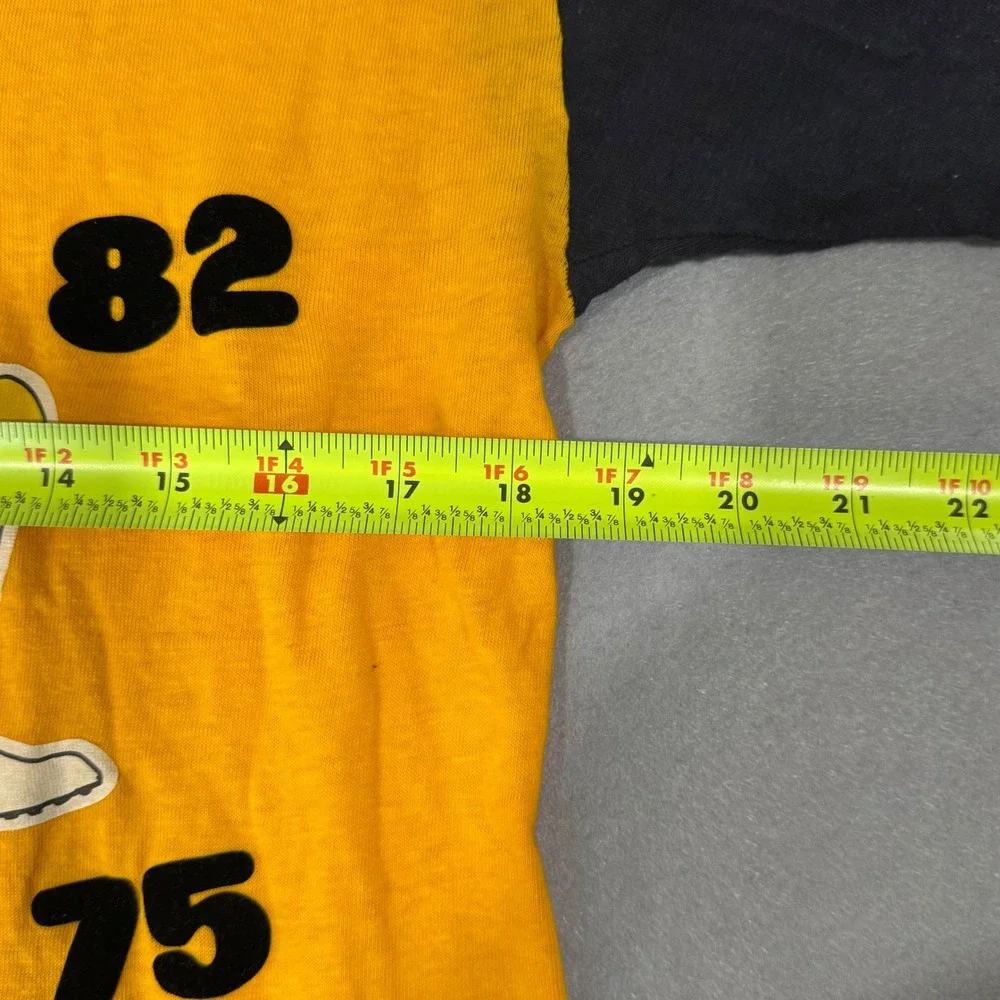 Vintage T-Shirt Kids Large Yellow 1979 Pittsburgh Steelers Ringer